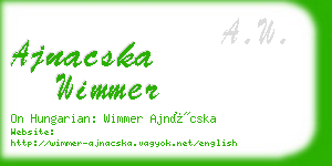 ajnacska wimmer business card